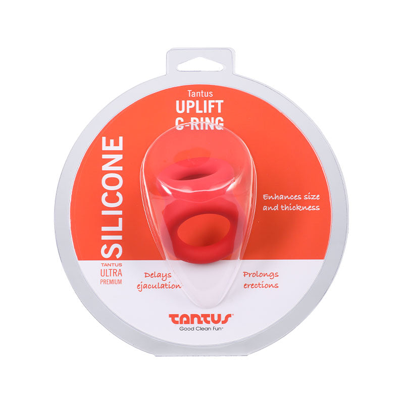 Tantus Uplift C-Ring Cock and Ball Sling Crimson