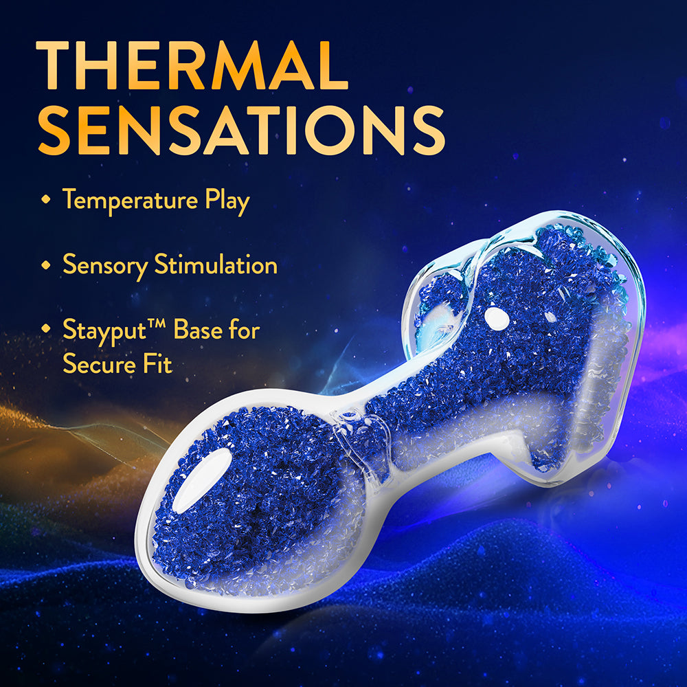 Oh My Gem Prestige Glass Anal Plug Blue