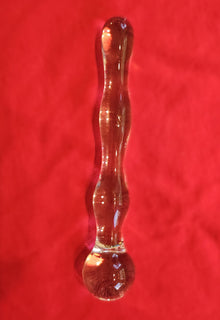 Glass Narrow Straight Bumpy Wand