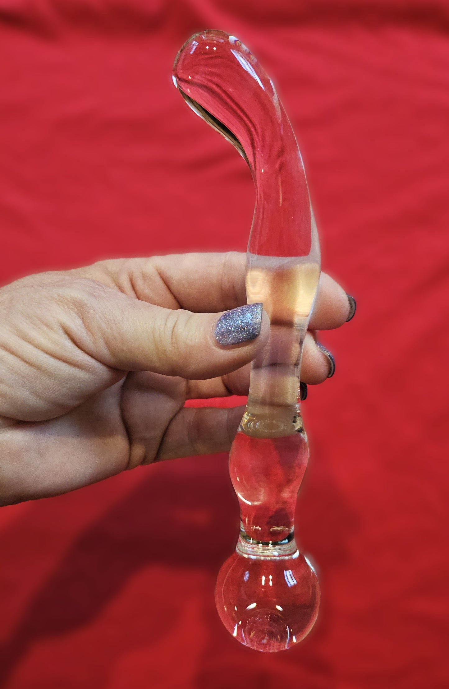 Curved Glass Bumpy Wand