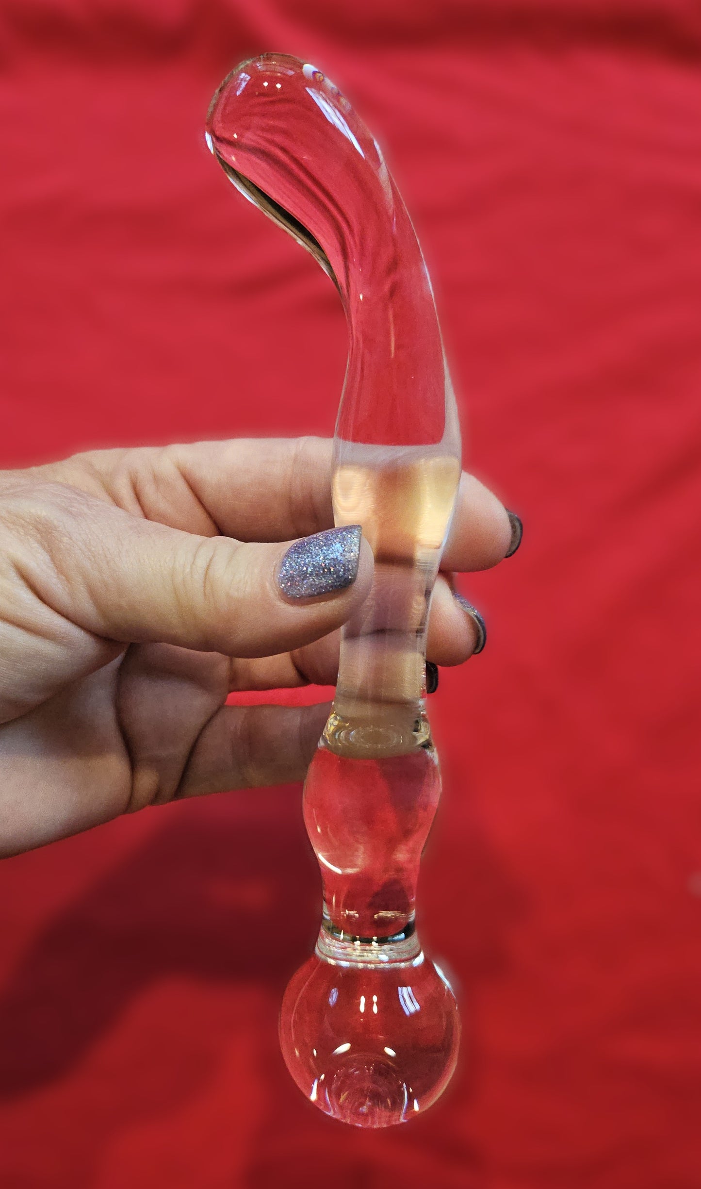 Curved Glass Bumpy Wand