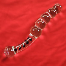 Large Glass Curved Bumpy Wand
