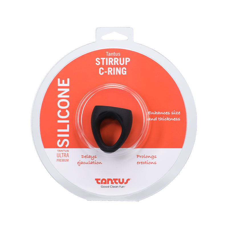 Tantus Stirrup C-Ring Cock and Ball Sling Onyx