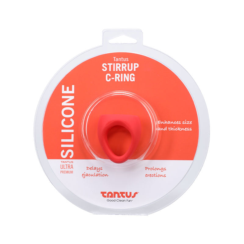 Tantus Stirrup C-Ring Cock and Ball Sling Crimson