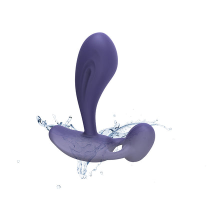 Love to Love Witty Rechargeable Remote-Controlled Silicone P & G Vibrator Midnight Indigo