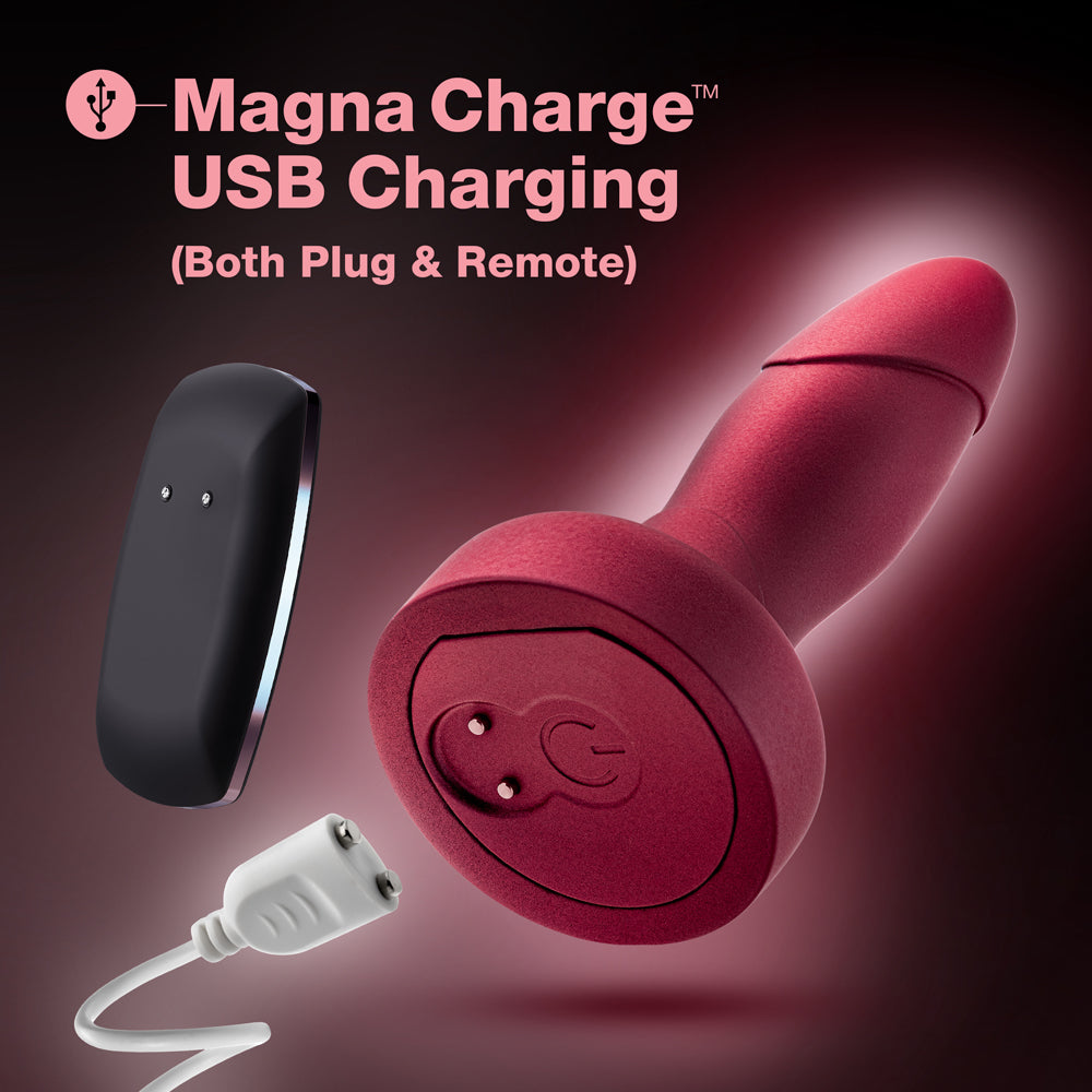 Anal Adventures Matrix Atomic Plug with Remote Martian Wine