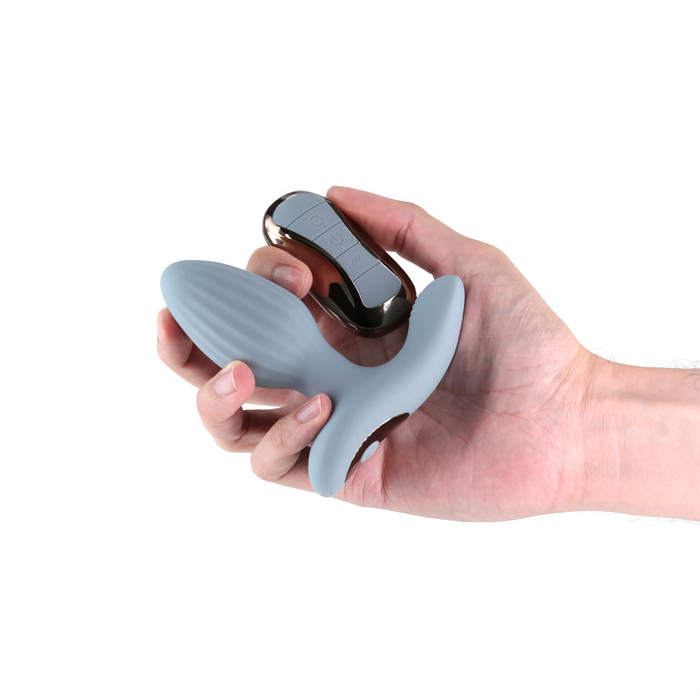 Renegade Summit Rechargeable Gyrating Plug with Remote Gray