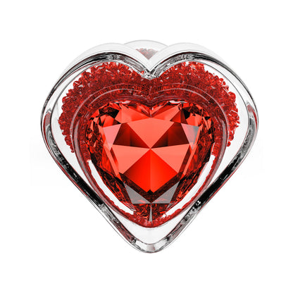 Oh My Gem Lustre Glass Anal Plug Red