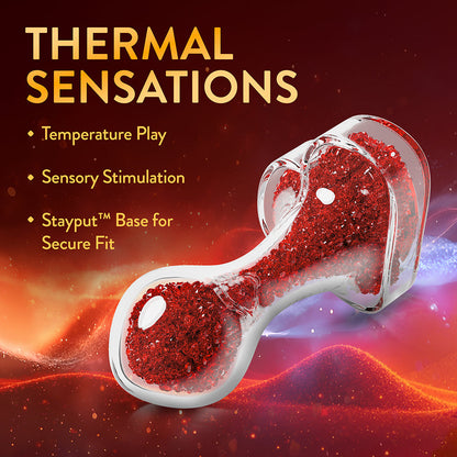 Oh My Gem Lustre Glass Anal Plug Red