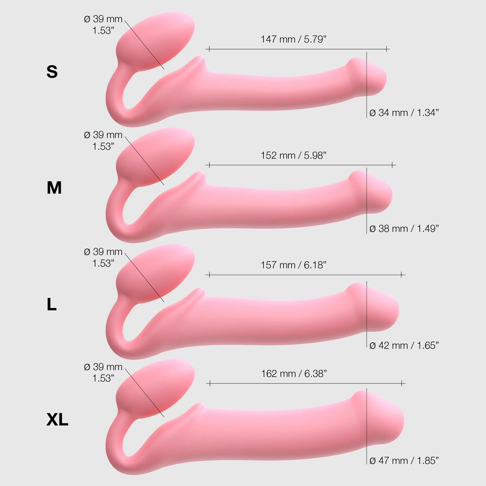 Strap-On-Me Silicone Bendable Strapless Strap-On Pink Small