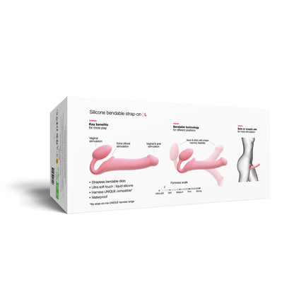 Strap-On-Me Silicone Bendable Strapless Strap-On Pink Large