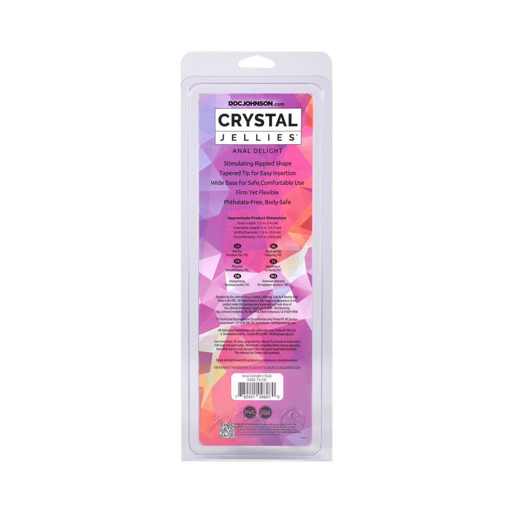 Crystal Jellies Anal Delight 5 in. Teal