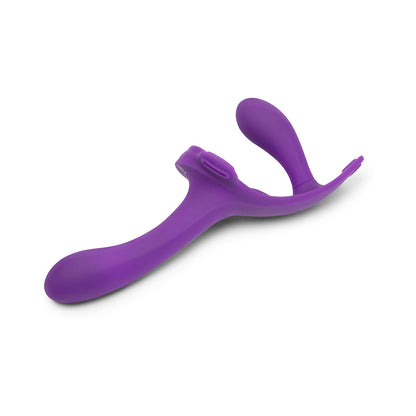 Together Lock-In Dual-Ended Vibrating Strap-on & Harness Set